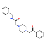 1-PIPERAZINEACETAMIDE, 4-(2-OXO-2-PHENYLETHYL)-N-(PHENYLMETHYL)-