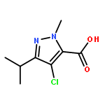 1H-PYRAZOLE-5-CARBOXYLIC ACID, 4-CHLORO-1-METHYL-3-(1-METHYLETHYL)-