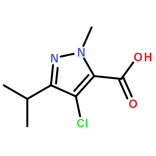 1H-PYRAZOLE-5-CARBOXYLIC ACID, 4-CHLORO-1-METHYL-3-(1-METHYLETHYL)-