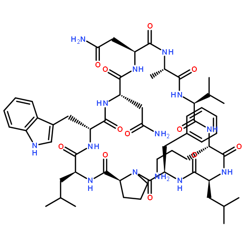 Cyclo(L-alanyl-L-valyl-L-ornithyl-L-leucyl-D-phenylalanyl-L-prolyl-L-leucyl-D-tr
yptophyl-L-asparaginyl-L-asparaginyl)