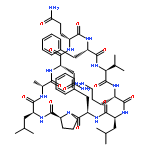 Cyclo(D-alanyl-L-asparaginyl-D-glutaminyl-L-phenylalanyl-L-valyl-L-ornithyl-
L-leucyl-D-phenylalanyl-L-prolyl-L-leucyl)