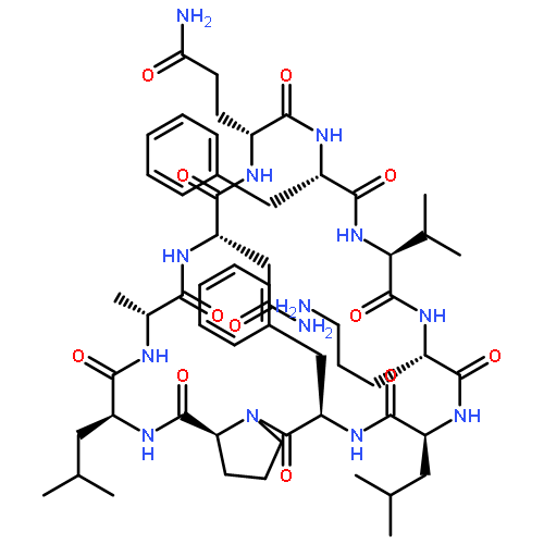 Cyclo(D-alanyl-L-asparaginyl-D-glutaminyl-L-phenylalanyl-L-valyl-L-ornithyl-
L-leucyl-D-phenylalanyl-L-prolyl-L-leucyl)