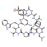 Cyclo(L-asparaginyl-L-glutaminyl-L-tyrosyl-L-valyl-L-ornithyl-L-leucyl-D-phe
nylalanyl-L-prolyl-L-valyl-D-tryptophyl)