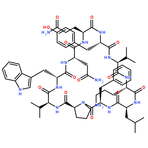 Cyclo(L-asparaginyl-L-glutaminyl-L-tyrosyl-L-valyl-L-ornithyl-L-leucyl-D-phe
nylalanyl-L-prolyl-L-valyl-D-tryptophyl)