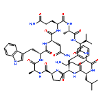 CYCLO(L-ALANYL-D-TRYPTOPHYL-L-ASPARAGINYL-L-GLUTAMINYL-L-ALANYL-L-VALYL-L-ORNITHYL-L-LEUCYL-D-PHENYLALANYL-L-PROLYL)