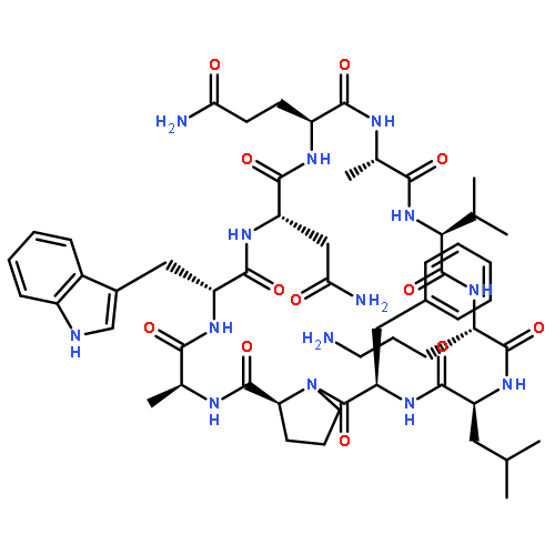 CYCLO(L-ALANYL-D-TRYPTOPHYL-L-ASPARAGINYL-L-GLUTAMINYL-L-ALANYL-L-VALYL-L-ORNITHYL-L-LEUCYL-D-PHENYLALANYL-L-PROLYL)