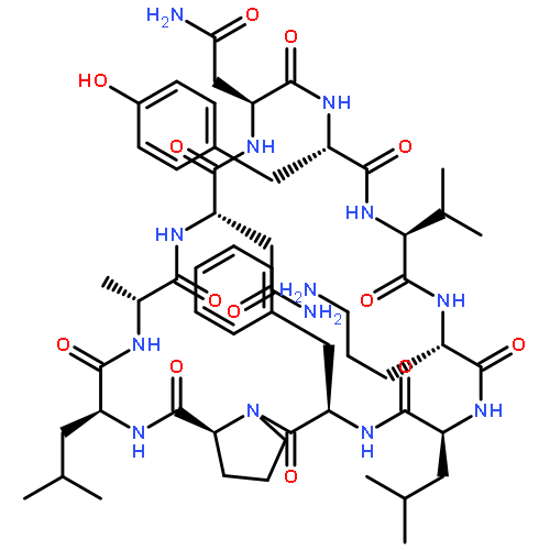 Cyclo(D-alanyl-L-asparaginyl-L-asparaginyl-L-tyrosyl-L-valyl-L-ornithyl-L-le
ucyl-D-phenylalanyl-L-prolyl-L-leucyl)