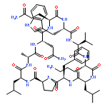 CYCLO(D-ALANYL-L-ASPARAGINYL-L-GLUTAMINYL-L-TRYPTOPHYL-L-VALYL-L-ORNITHYL-L-LEUCYL-D-PHENYLALANYL-L-PROLYL-L-LEUCYL)