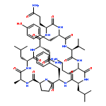 Cyclo(L-alanyl-D-leucyl-L-asparaginyl-L-glutaminyl-L-tyrosyl-L-valyl-L-ornith
yl-L-leucyl-D-phenylalanyl-L-prolyl)