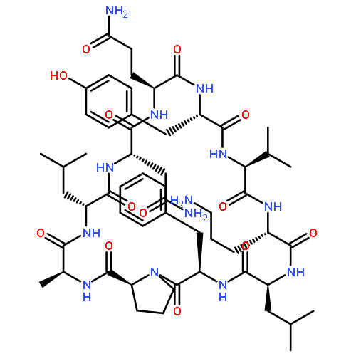 Cyclo(L-alanyl-D-leucyl-L-asparaginyl-L-glutaminyl-L-tyrosyl-L-valyl-L-ornith
yl-L-leucyl-D-phenylalanyl-L-prolyl)