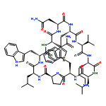 CYCLO(L-ASPARAGINYL-L-ASPARAGINYL-L-TRYPTOPHYL-L-VALYL-L-ORNITHYL-L-LEUCYL-D-PHENYLALANYL-L-PROLYL-L-LEUCYL-D-TRYPTOPHYL)