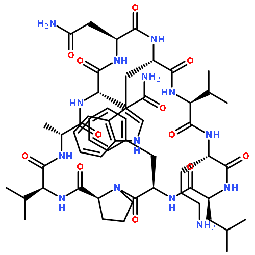 Cyclo(D-alanyl-L-asparaginyl-L-asparaginyl-L-tryptophyl-L-valyl-L-ornithyl-L
-leucyl-D-phenylalanyl-L-prolyl-L-valyl)