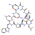 CYCLO(L-ALANYL-L-VALYL-L-ORNITHYL-L-LEUCYL-D-PHENYLALANYL-L-PROLYL-L-TRYPTOPHYL-D-LEUCYL-L-ASPARAGINYL-L-ASPARAGINYL)