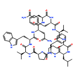 CYCLO(L-ASPARAGINYL-L-GLUTAMINYL-L-PHENYLALANYL-L-VALYL-L-ORNITHYL-L-LEUCYL-D-PHENYLALANYL-L-PROLYL-L-VALYL-D-TRYPTOPHYL)