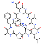 CYCLO(L-ALANYL-D-PHENYLALANYL-L-ASPARAGINYL-L-ASPARAGINYL-L-ALANYL-L-VALYL-L-ORNITHYL-L-LEUCYL-D-PHENYLALANYL-L-PROLYL)