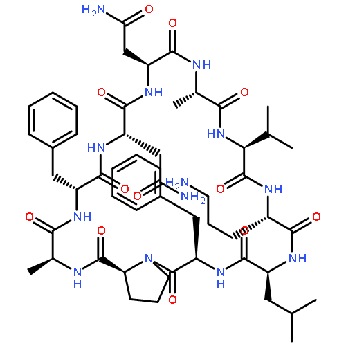 CYCLO(L-ALANYL-D-PHENYLALANYL-L-ASPARAGINYL-L-ASPARAGINYL-L-ALANYL-L-VALYL-L-ORNITHYL-L-LEUCYL-D-PHENYLALANYL-L-PROLYL)