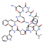 Cyclo(L-alanyl-L-valyl-L-ornithyl-L-leucyl-D-phenylalanyl-L-prolyl-L-tryptophyl
-D-phenylalanyl-L-asparaginyl-L-asparaginyl)