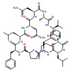 CYCLO(L-ALANYL-L-VALYL-L-ORNITHYL-L-LEUCYL-D-PHENYLALANYL-L-PROLYL-L-PHENYLALANYL-D-LEUCYL-L-ASPARAGINYL-L-ASPARAGINYL)