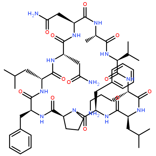 CYCLO(L-ALANYL-L-VALYL-L-ORNITHYL-L-LEUCYL-D-PHENYLALANYL-L-PROLYL-L-PHENYLALANYL-D-LEUCYL-L-ASPARAGINYL-L-ASPARAGINYL)