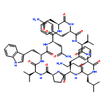 CYCLO(L-ASPARAGINYL-L-ASPARAGINYL-L-PHENYLALANYL-L-VALYL-L-ORNITHYL-L-LEUCYL-D-PHENYLALANYL-L-PROLYL-L-VALYL-D-TRYPTOPHYL)