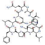 Cyclo(L-alanyl-L-valyl-L-ornithyl-L-leucyl-D-phenylalanyl-L-prolyl-L-phenylala
nyl-D-leucyl-L-asparaginyl-L-glutaminyl)