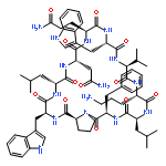 Cyclo(L-asparaginyl-L-glutaminyl-L-tryptophyl-L-valyl-L-ornithyl-L-leucyl-D-p
henylalanyl-L-prolyl-L-tryptophyl-D-leucyl)