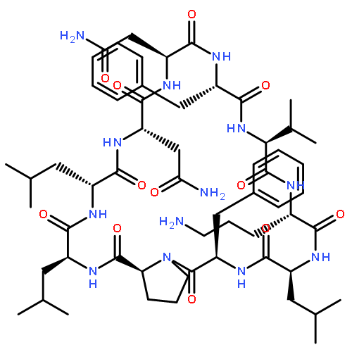 CYCLO(L-ASPARAGINYL-L-ASPARAGINYL-L-PHENYLALANYL-L-VALYL-L-ORNITHYL-L-LEUCYL-D-PHENYLALANYL-L-PROLYL-L-LEUCYL-D-LEUCYL)