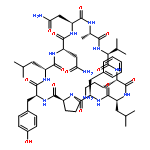 CYCLO(L-ALANYL-L-VALYL-L-ORNITHYL-L-LEUCYL-D-PHENYLALANYL-L-PROLYL-L-TYROSYL-D-LEUCYL-L-ASPARAGINYL-L-ASPARAGINYL)