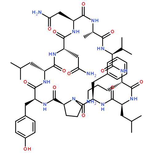 CYCLO(L-ALANYL-L-VALYL-L-ORNITHYL-L-LEUCYL-D-PHENYLALANYL-L-PROLYL-L-TYROSYL-D-LEUCYL-L-ASPARAGINYL-L-ASPARAGINYL)