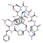 Cyclo(L-asparaginyl-L-asparaginyl-D-tryptophyl-L-valyl-L-ornithyl-L-leucyl-D
-phenylalanyl-L-prolyl-L-phenylalanyl-D-leucyl)