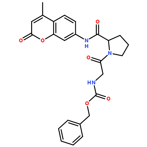 Benzyl N-[2-[(2s)-2-[(4-methyl-2-oxochromen-7-yl)carbamoyl]pyrrolidin-1-yl]-2-oxoethyl]carbamate