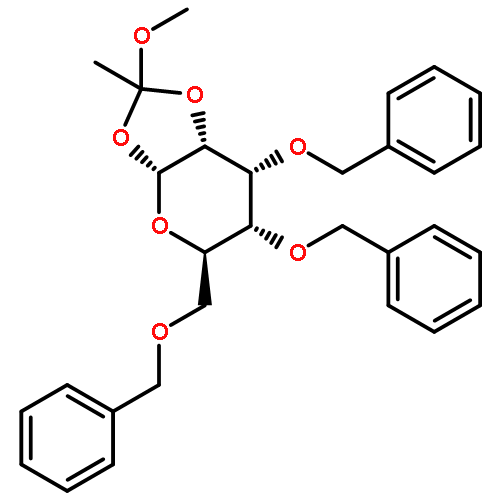 3,4,6-tri-O-benzyl-1,2-O-(1-methoxyethylidene)-α-D-glucopyranoside