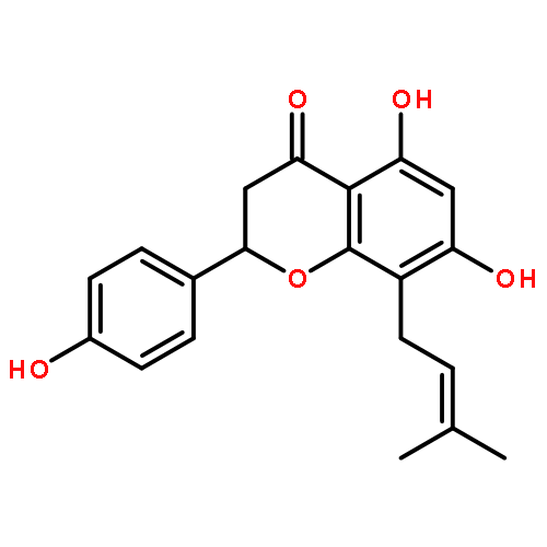 4H-1-Benzopyran-4-one,2,3-dihydro-5,7-dihydroxy-2-(4-hydroxyphenyl)-8-(3-methyl-2-butenyl)-