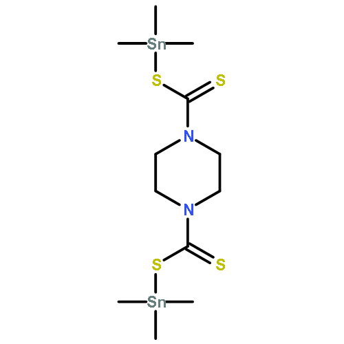 PIPERAZINE, 1,4-BIS[THIOXO[(TRIMETHYLSTANNYL)THIO]METHYL]-