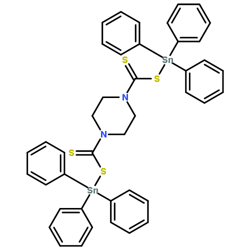 Piperazine, 1,4-bis[thioxo[(triphenylstannyl)thio]methyl]-