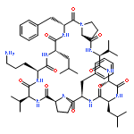 Cyclo(L-alanyl-L-leucyl-D-phenylalanyl-L-prolyl-L-valyl-L-ornithyl-L-leucyl-D-p
henylalanyl-L-prolyl-L-valyl)