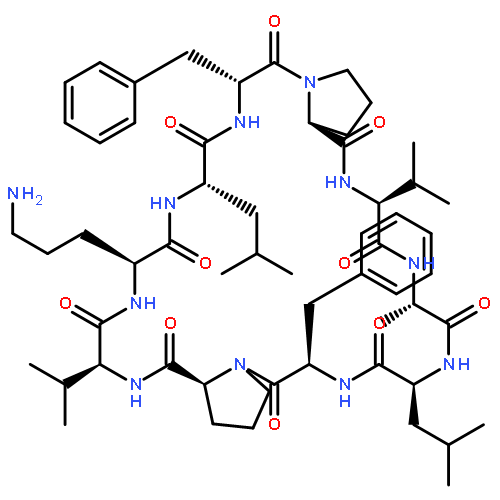 Cyclo(L-alanyl-L-leucyl-D-phenylalanyl-L-prolyl-L-valyl-L-ornithyl-L-leucyl-D-p
henylalanyl-L-prolyl-L-valyl)