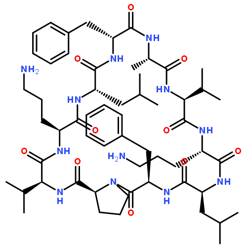 Cyclo(L-alanyl-L-valyl-L-ornithyl-L-leucyl-D-phenylalanyl-L-prolyl-L-valyl-L-or
nithyl-L-leucyl-D-phenylalanyl)