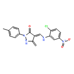 4-{[(2-chloro-5-nitrophenyl)amino]methylidene}-5-methylidene-2-(4-methylphenyl)pyrazolidin-3-one