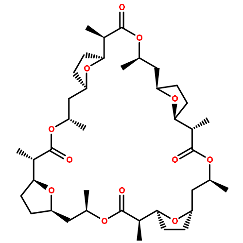 4,13,22,31,37,38,39,40-Octaoxapentacyclo[32.2.1.17,10.116,19.125,28]tetracontane-3,12,21,30-tetrone,2,5,11,14,20,23,29,32-octamethyl-, (1R,2R,5R,7R,10S,11S,14S,16S,19R,20R,23R,25R,28S,29S,32S,34S)-