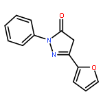 3H-Pyrazol-3-one, 5-(2-furanyl)-2,4-dihydro-2-phenyl-