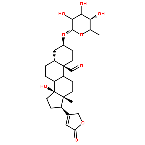 (3beta,5beta,8xi,9xi)-3-[(6-deoxy-alpha-D-glycero-hexopyranosyl)oxy]-14-hydroxy-19-oxocard-20(22)-enolide