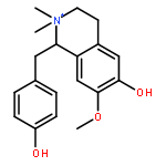 6-hydroxy-1-(4-hydroxy-benzyl)-7-methoxy-2,2-dimethyl-1,2,3,4-tetrahydro-isoquinolinium