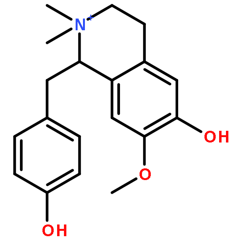 6-hydroxy-1-(4-hydroxy-benzyl)-7-methoxy-2,2-dimethyl-1,2,3,4-tetrahydro-isoquinolinium