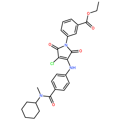 ethyl 3-[3-chloro-4-({4-[cyclohexyl(methyl)carbamoyl]phenyl}amino)-2,5-dioxo-2,5-dihydro-1H-pyrrol-1-yl]benzoate