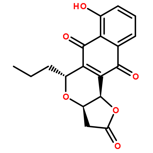 2H-Furo[3,2-b]naphtho[2,3-d]pyran-2,6,11-trione,3,3a,5,11b-tetrahydro-7-hydroxy-5-propyl-, (3aR,5R,11bR)-