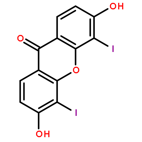 9H-Xanthen-9-one, 3,6-dihydroxy-4,5-diiodo-