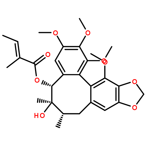 2-Butenoic acid,2-methyl-,(5R,6R,7S,13aS)-5,6,7,8-tetrahydro-6-hydroxy-1,2,3,13-tetramethoxy-6,7-dimethylbenzo[3,4]cycloocta[1,2-f][1,3]benzodioxol-5-ylester, (2E)-