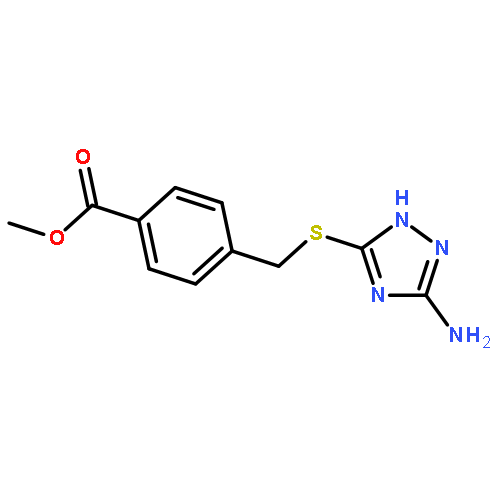 Benzoic acid, 4-[[(5-amino-1H-1,2,4-triazol-3-yl)thio]methyl]-, methylester