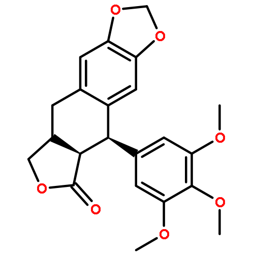 Furo[3',4':6,7]naphtho[2,3-d]-1,3-dioxol-6(5aH)-one,5,8,8a,9-tetrahydro-5-(3,4,5-trimethoxyphenyl)- (9CI)